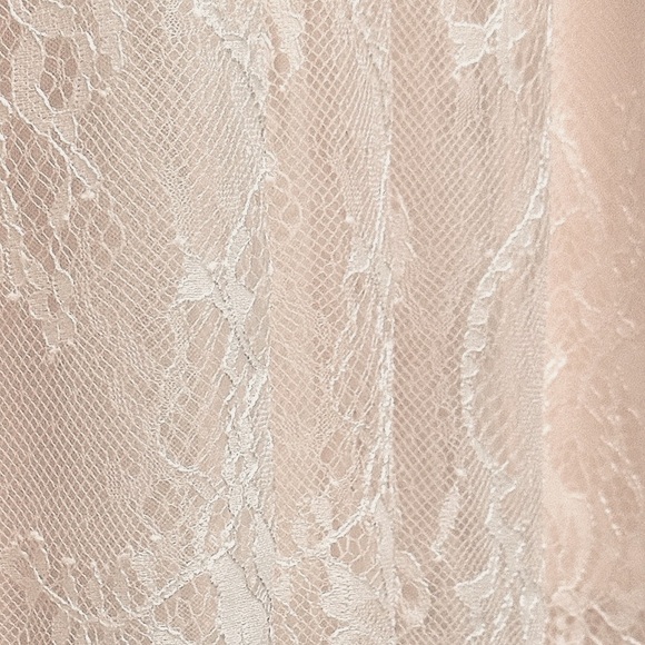 👗🕊️ NWT - BALTIC BORN Elaina Lace Tulle Midi Dress | Cream Peach Off-White Sz 3X - Picture 6 of 8